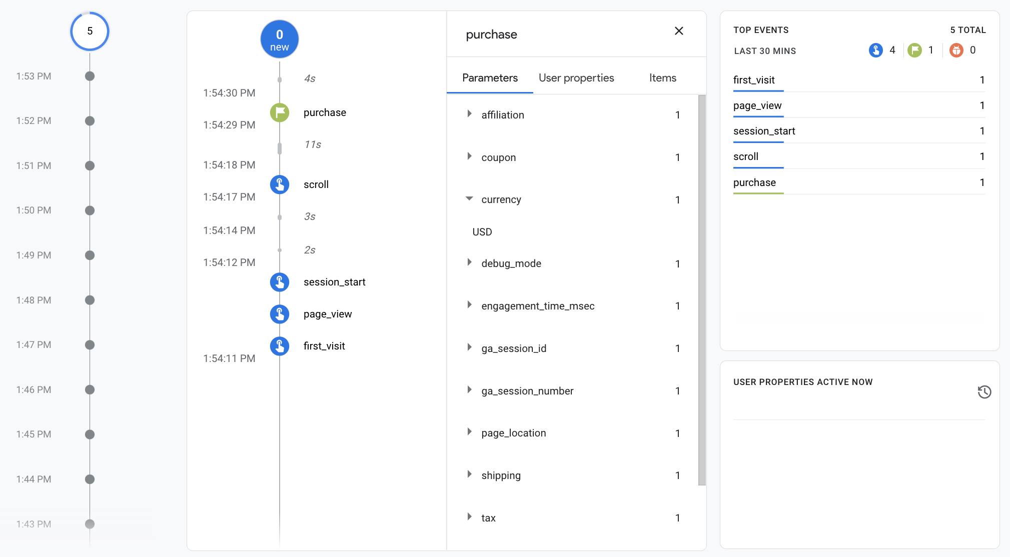 A screenshot of the DebugView report