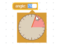 Angle field with a ROUND value of 70