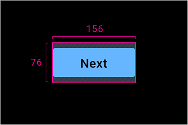 Center elmements within the touch-target area