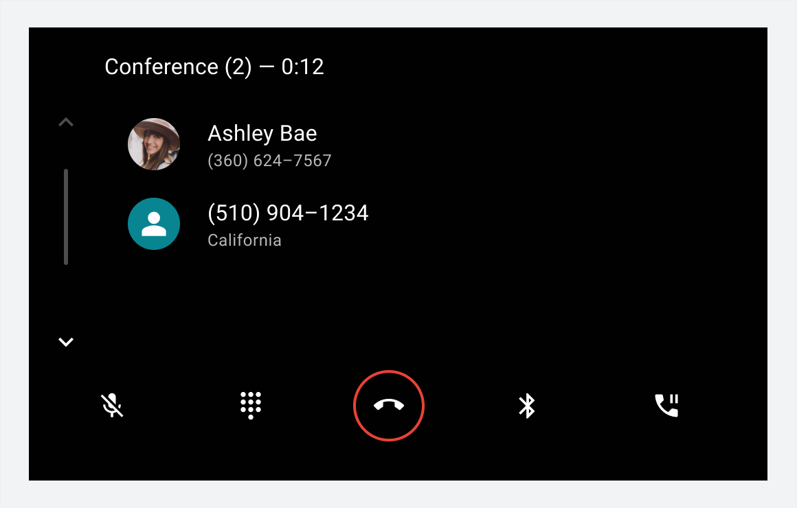 Conference call with two callers