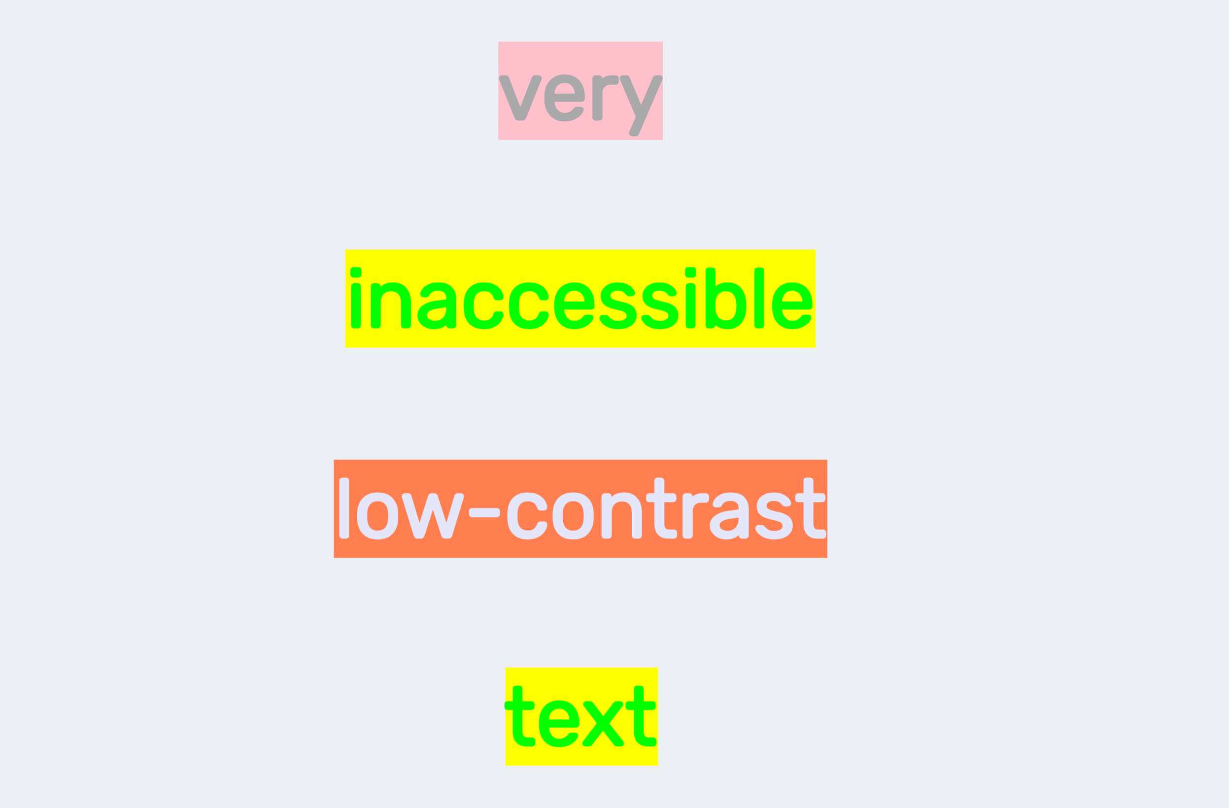 Low-contrast texts