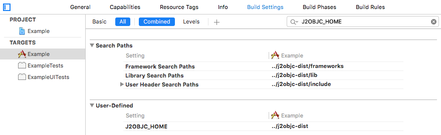 Xcode-Build-Einstellungen