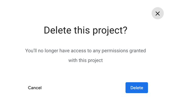 Delete Device Access project
