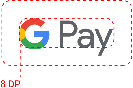 Google Pay logo clear space example
