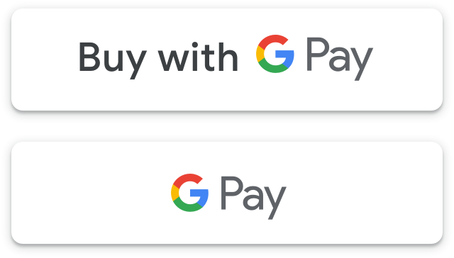 White Google Pay payment buttons