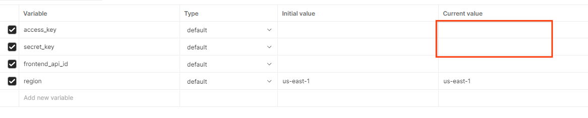 editar variables globales del cartero