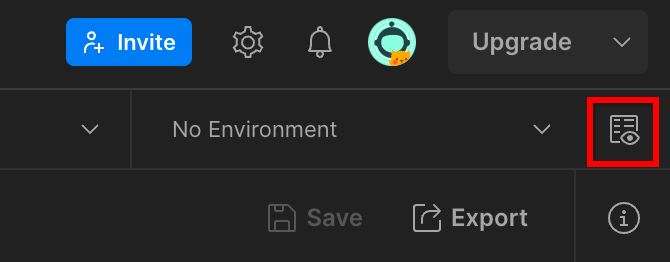 Environment button