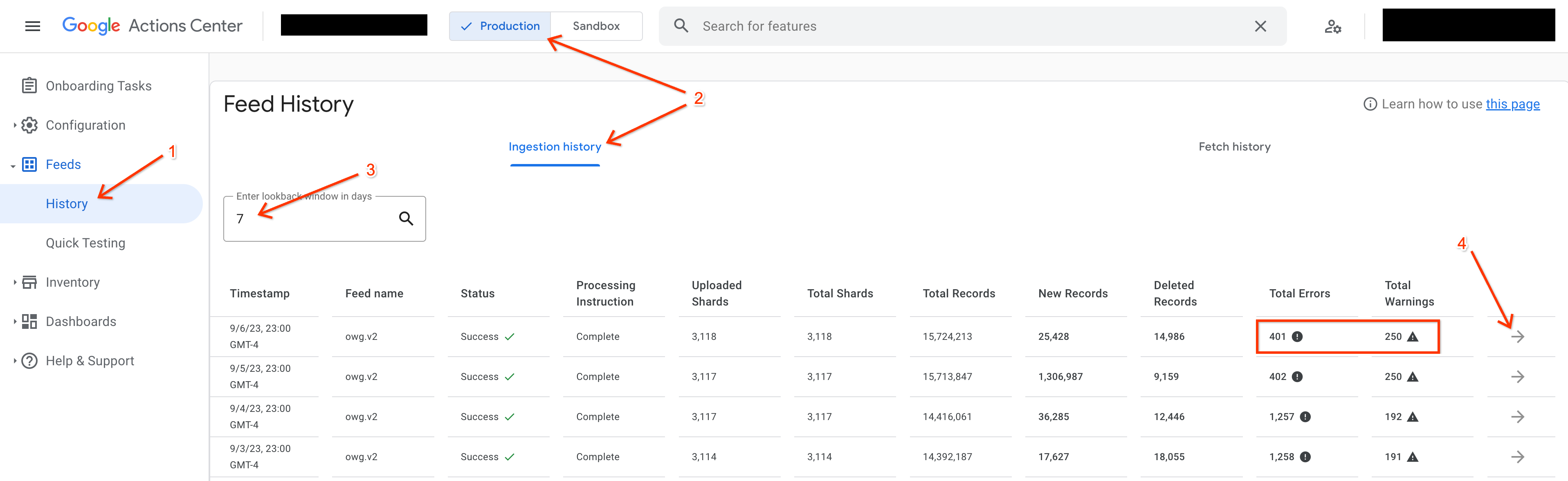 Batch Feed Errors Ingestion
History