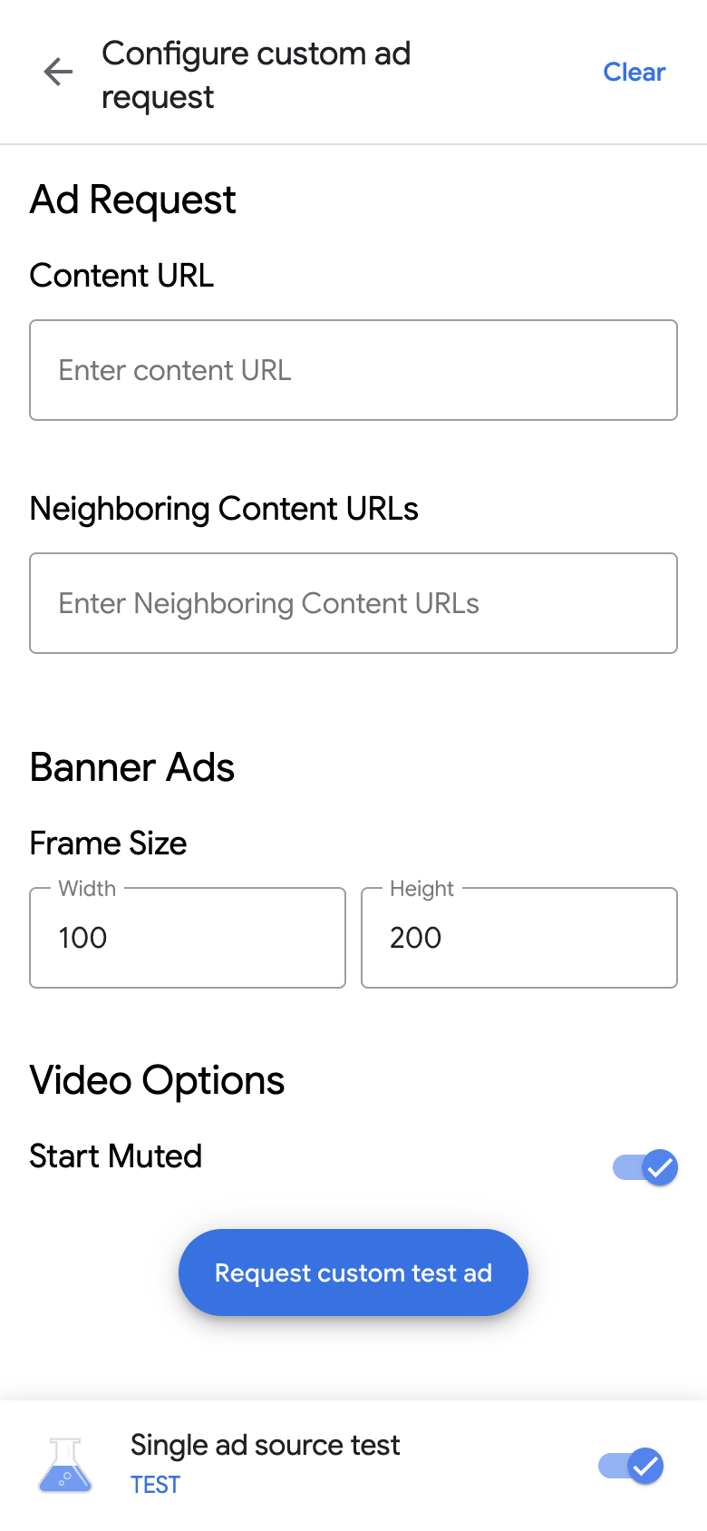 Configurer une page de demande d&#39;annonce personnalisée pour une bannière publicitaire