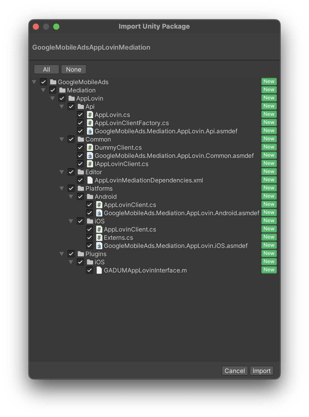 Mengimpor dari Unity