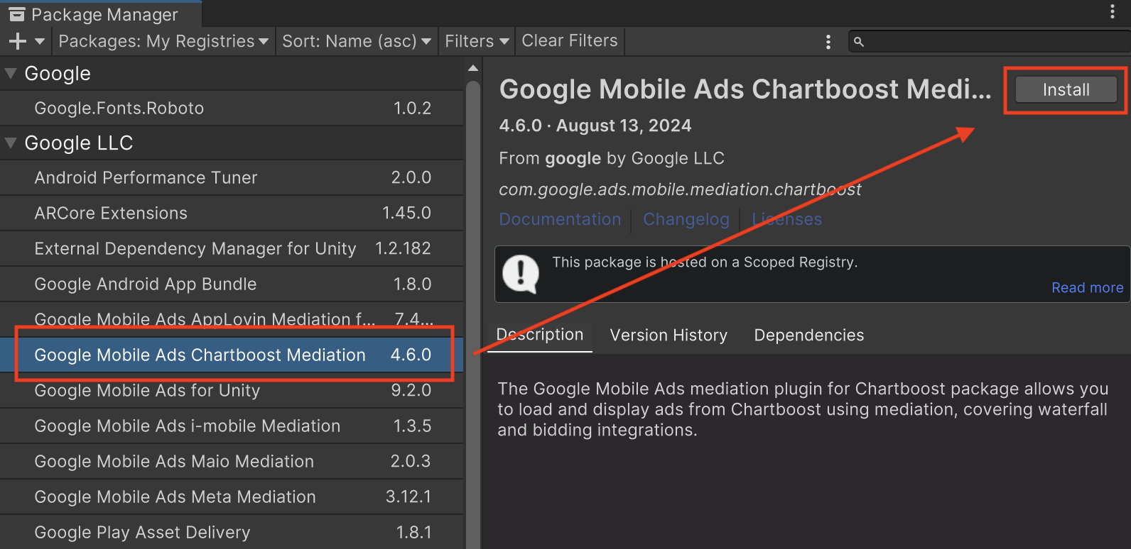 Installation à partir d&#39;OpenUPM