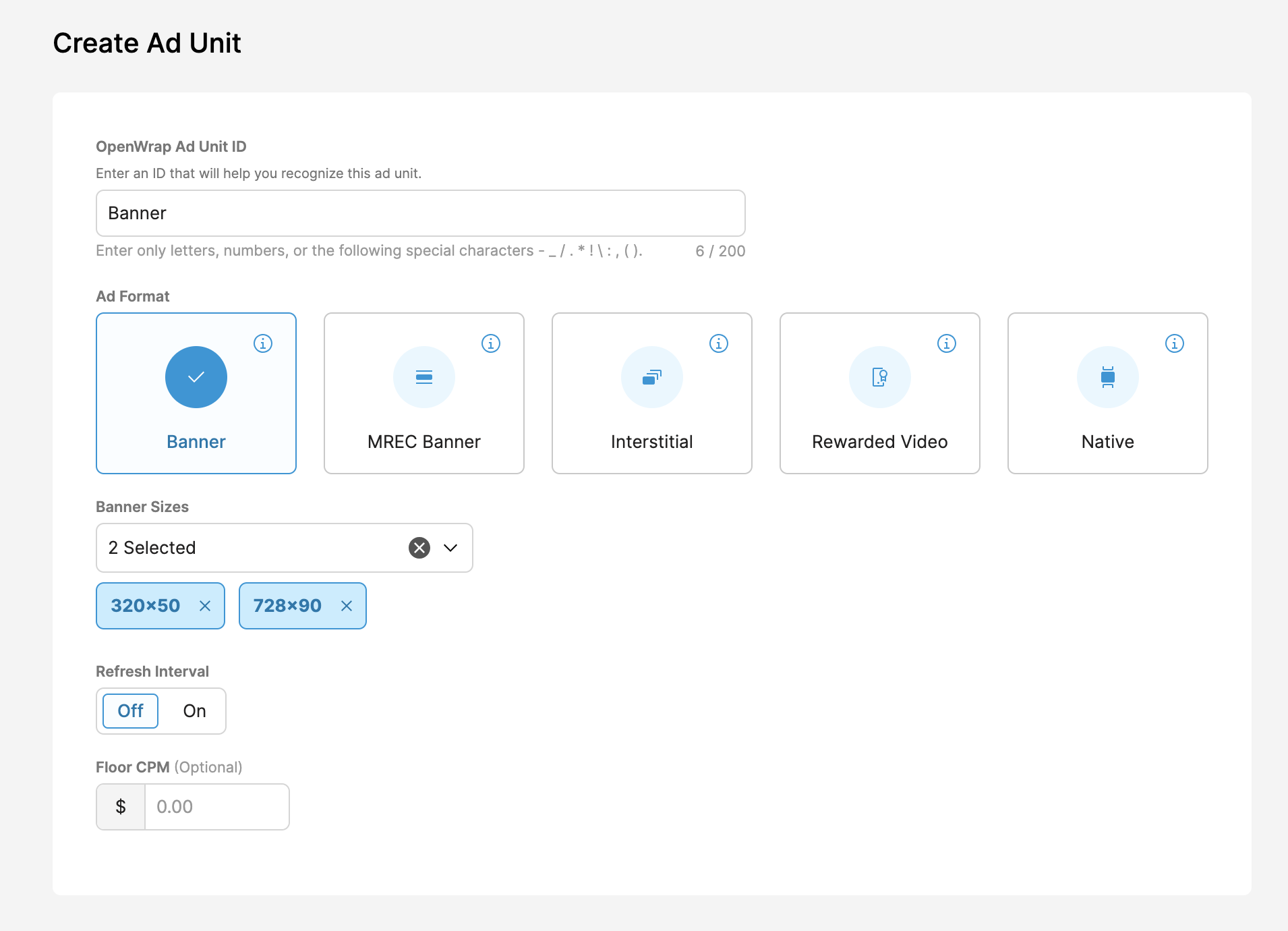 Formulaire de création de bloc d&#39;annonces