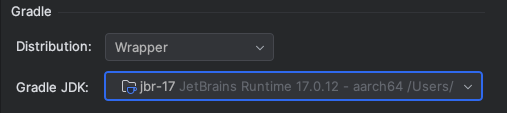 Gradle-JDK-Konfiguration aktualisieren