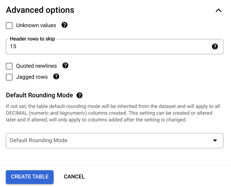 การกําหนดค่าตารางภายนอกของ BigQuery ส่วนที่ 2