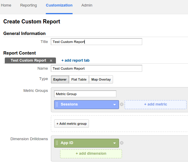 create custom report