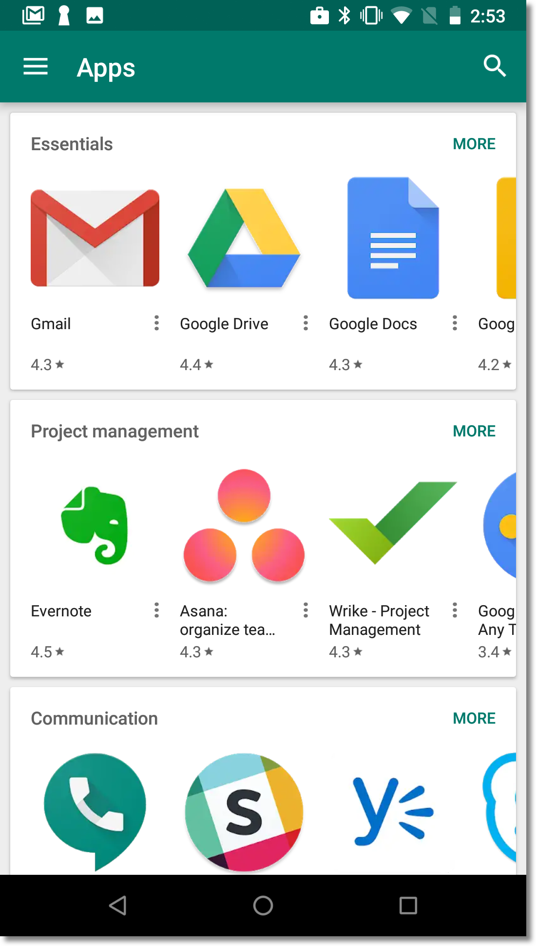 iFrame Google Play d&#39;entreprise