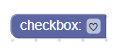 Checkbox field with heart instead of check