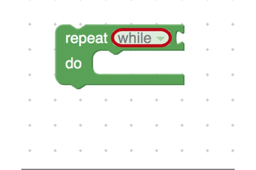 Kursor jest wyświetlany jako czerwony prostokąt wokół pola. Po naciśnięciu przez użytkownika pojawi się menu. Użytkownik naciska klawisz S, aby wybrać wartość z menu, a potem naciska Enter, aby je zamknąć.