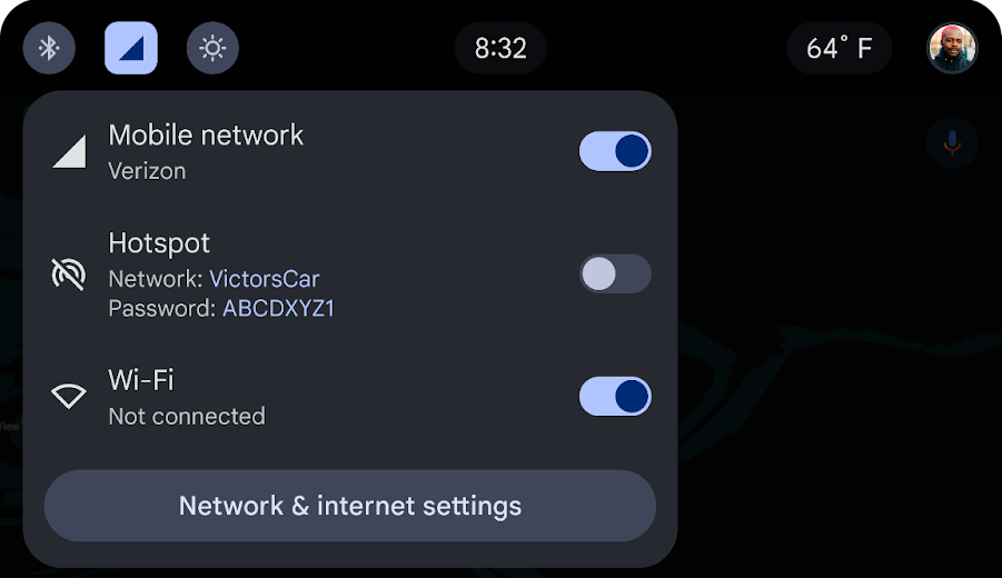 Commandes de connectivité