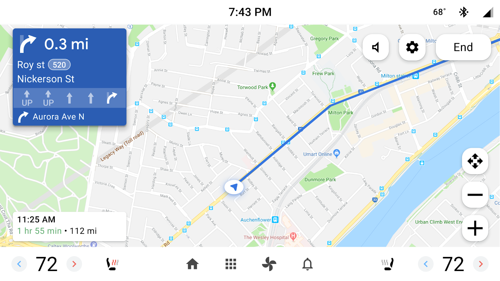 Exemple de personnalisation de l&#39;OEM pour la navigation pendant la journée