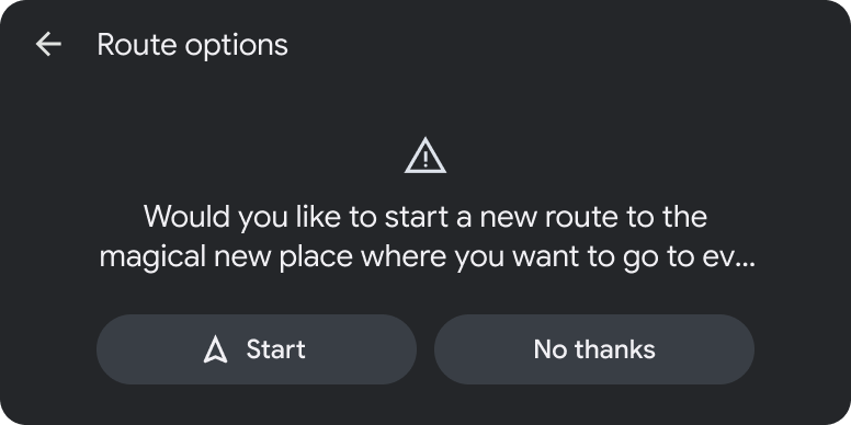 Modèle de message avec boutons d'action