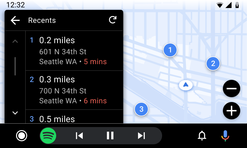 Place List (navigation) template with location list