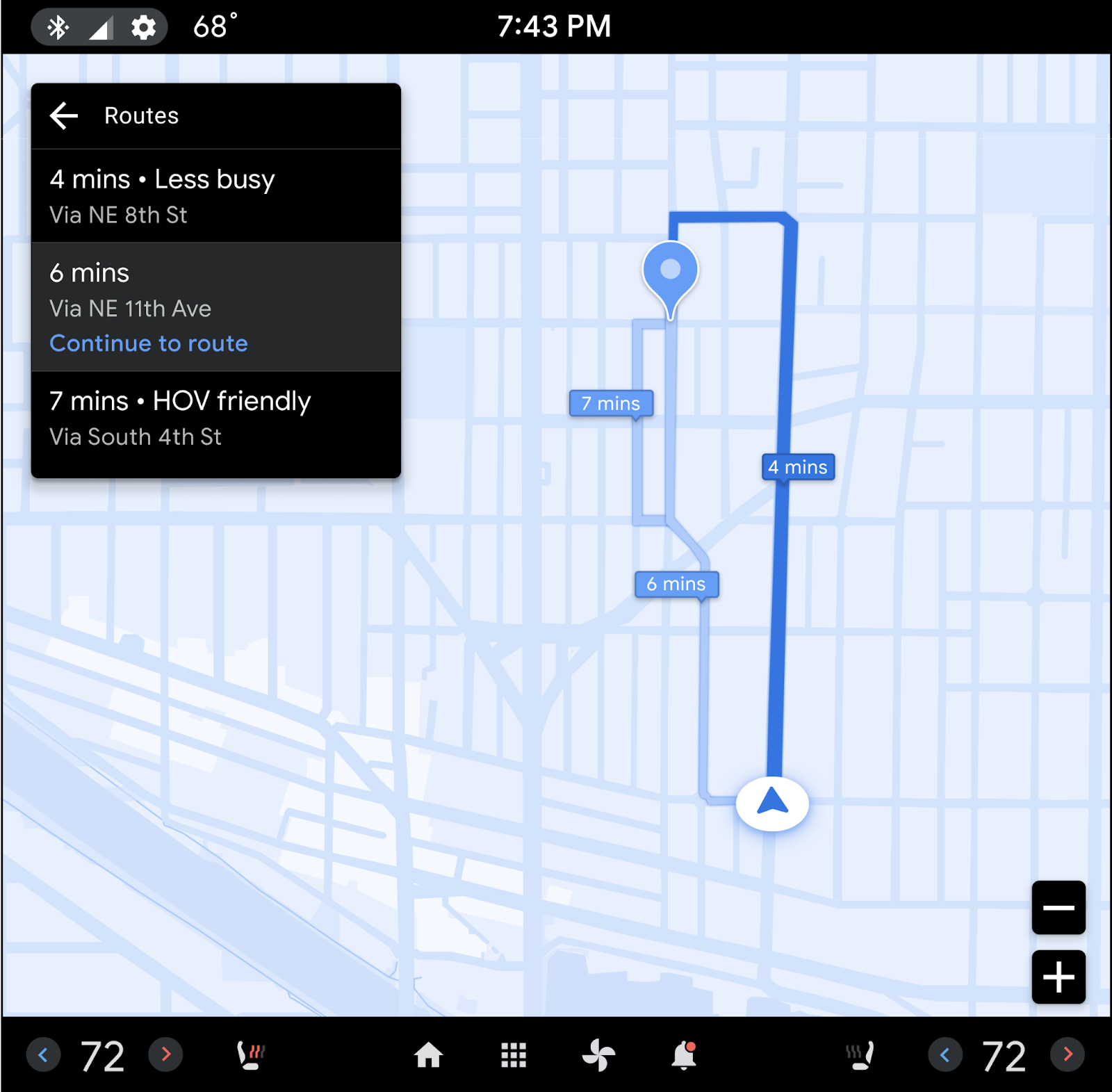 Route Preview template with duration