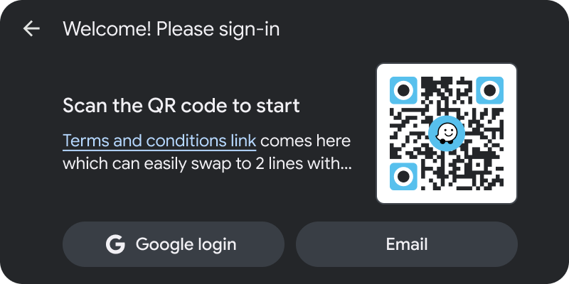 Esempio di accesso con codice QR