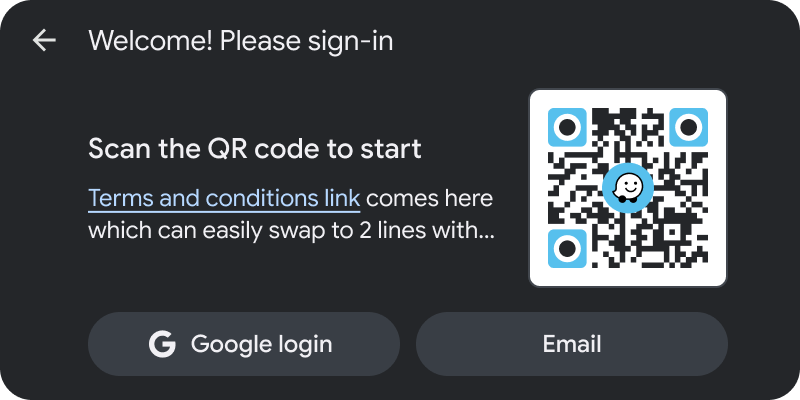 דוגמה לכניסה באמצעות קוד QR