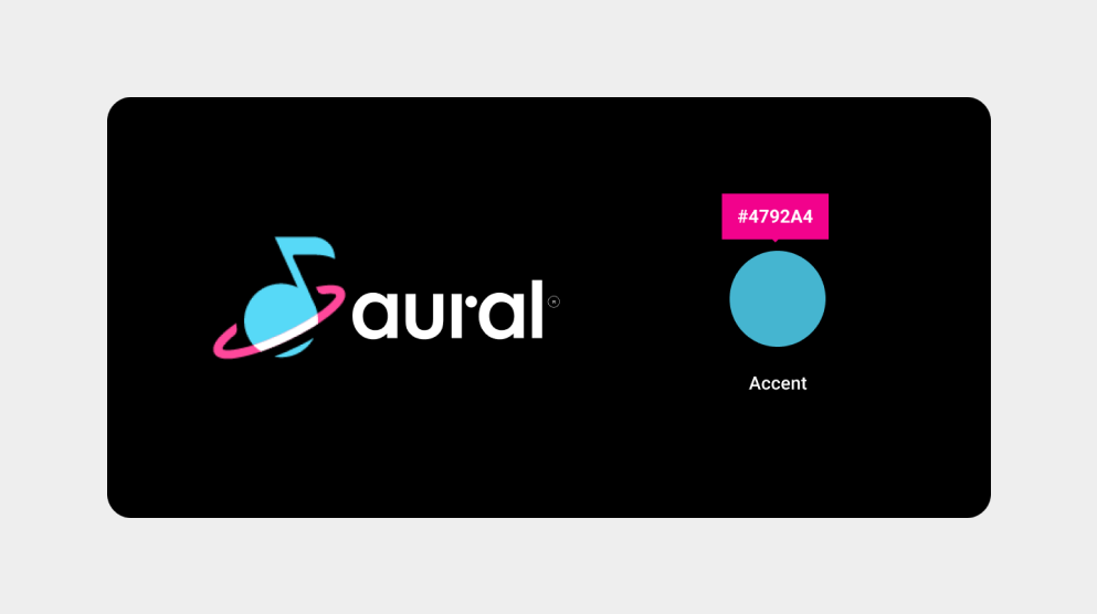 Example of branding for Aural app