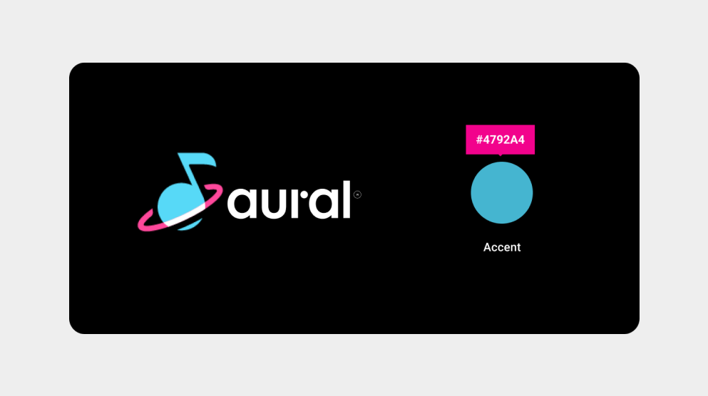 Exemple de branding pour une application auditive