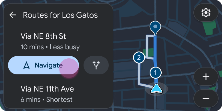 Modelo de lista incluído no modelo Mapa + Conteúdo