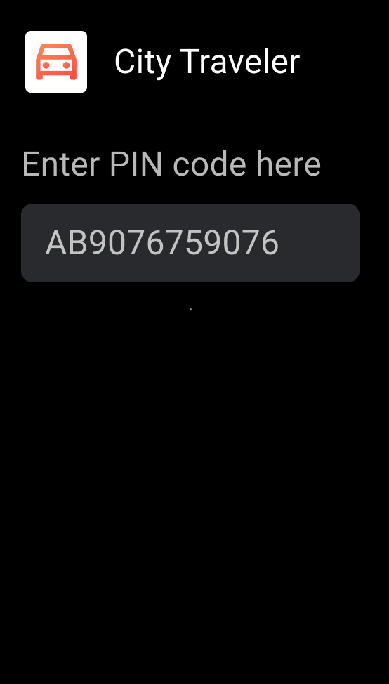 手机屏幕，包含用于输入 PIN 码的字段