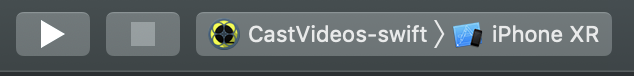 XCode app simulator toolbar