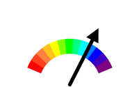 Google-o-Meter עם צבעי הקשת