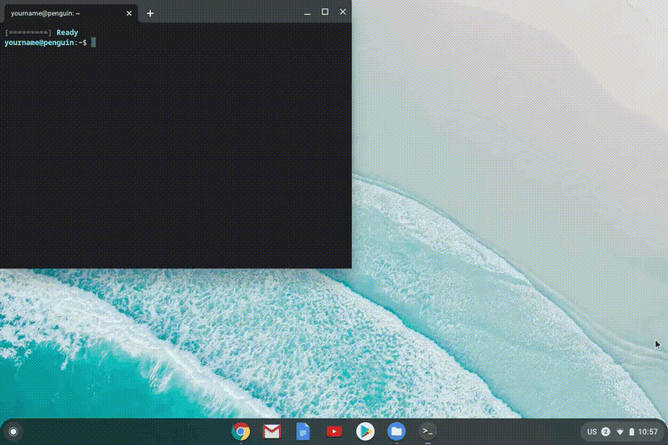 Access Terminal settings by right-clicking the Terminal icon.