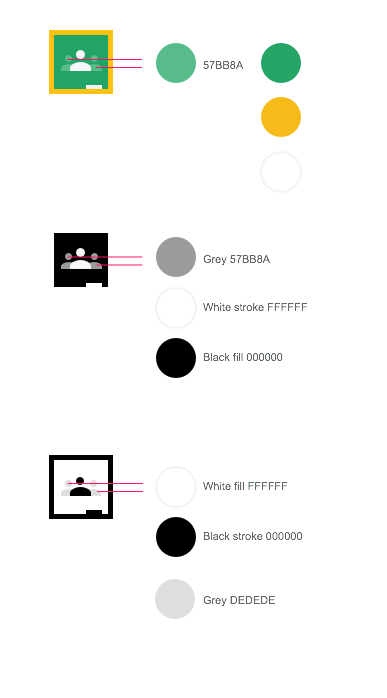 Esempio di colori e icone