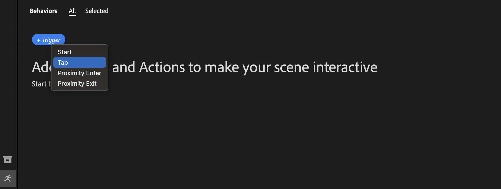 Dodawanie aktywatora kliknięcia