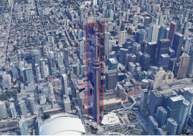 顯示具有立體多邊形的地點。