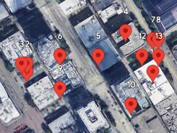 Marcadores sendo mostrados conforme necessário