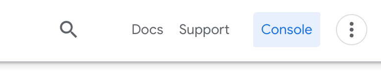 Immagine che mostra il link a Cloud Console