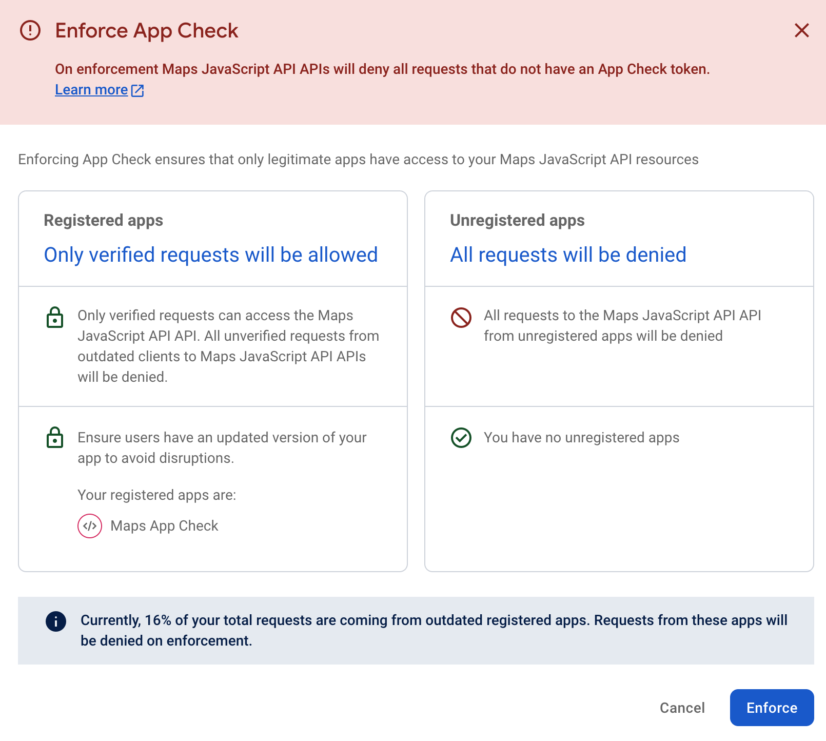 시정 조치 대화상자를 보여주는 이미지