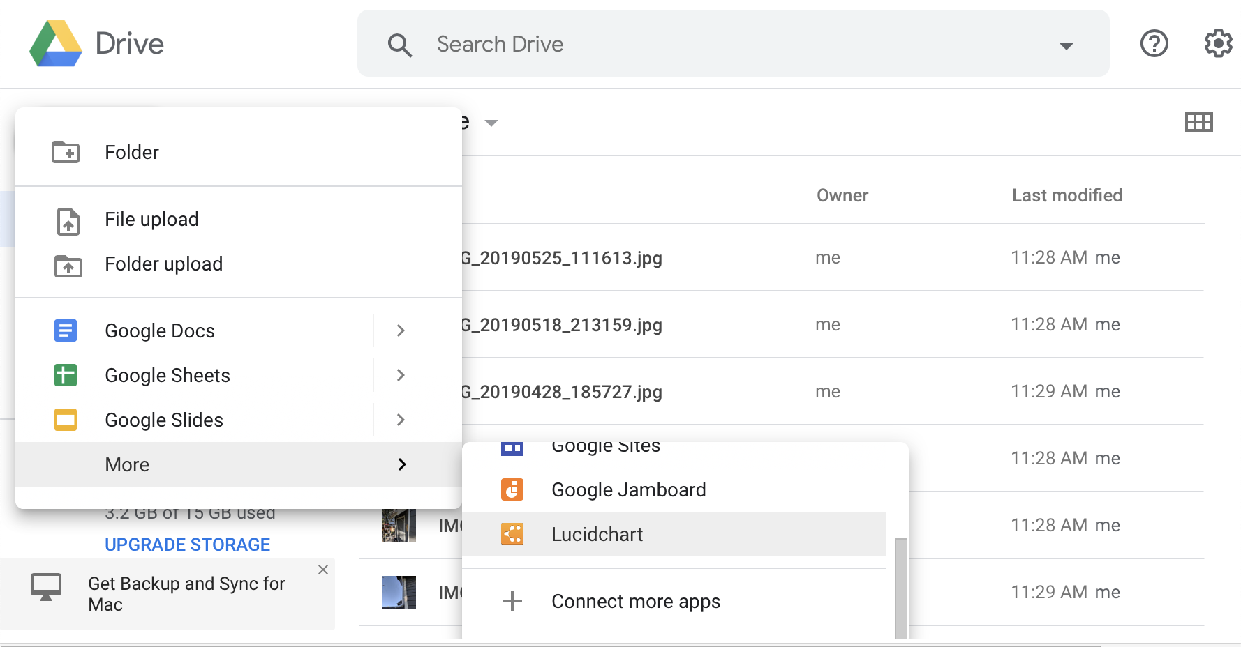 Nouveau bouton de l&#39;interface utilisateur Google Drive