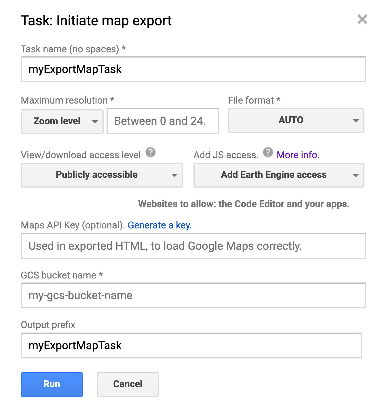 Export.map 對話方塊