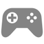 Badge del controller di gioco grigio