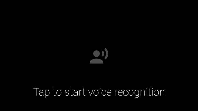 Schermata principale dell&#39;app Voice Recogntion