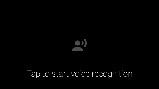 Pantalla principal de la app de Reconocimiento de voz
