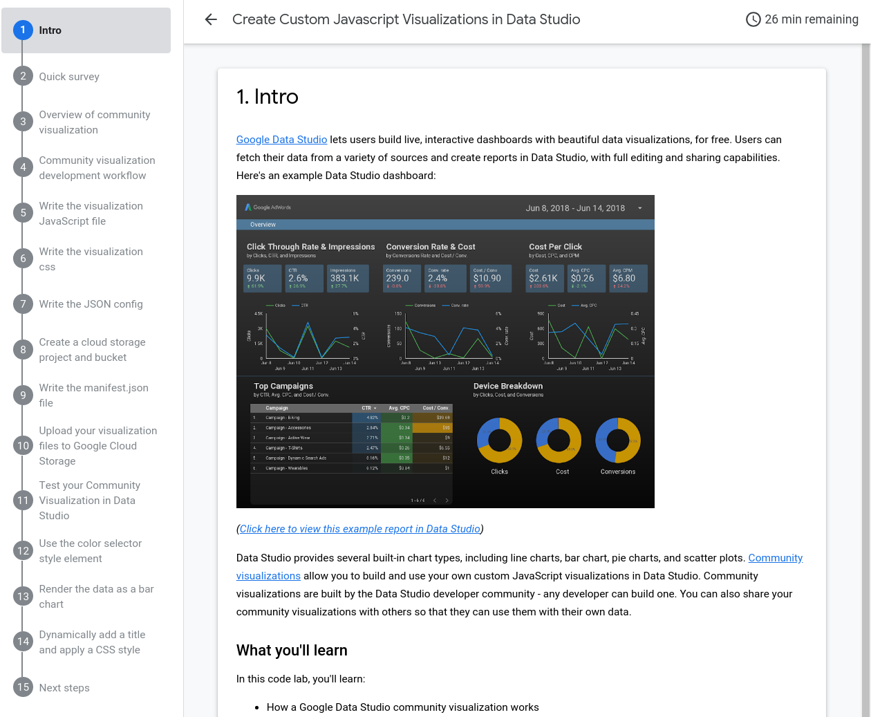 Codelab sulla visualizzazione della community