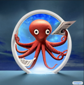 Hình ảnh một con bạch tuộc hoạt hình.