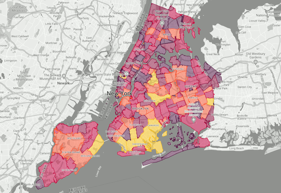 纽约市出租车数量(按邮政编码划分,延时拍摄) 纽约市出租车数量(按邮政编码划分,延时拍摄)